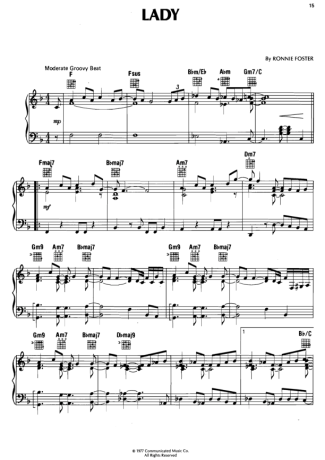 George Benson Lady score for Piano