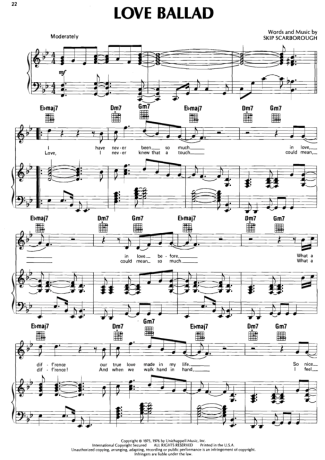 George Benson Love Ballad score for Piano