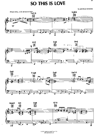 George Benson  score for Piano