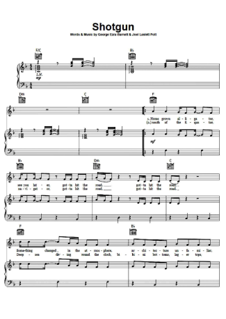 George Ezra Shotgun score for Piano