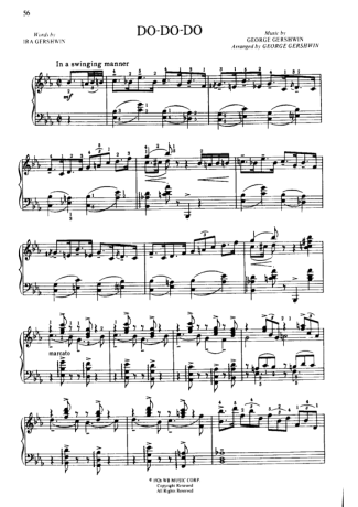 George Gershwin Do Do Do score for Piano