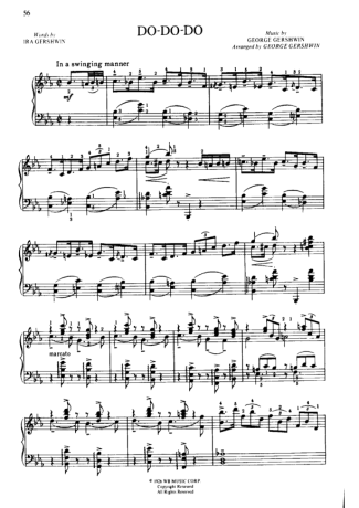 George Gershwin  score for Piano