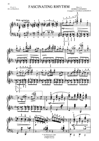 George Gershwin  score for Piano