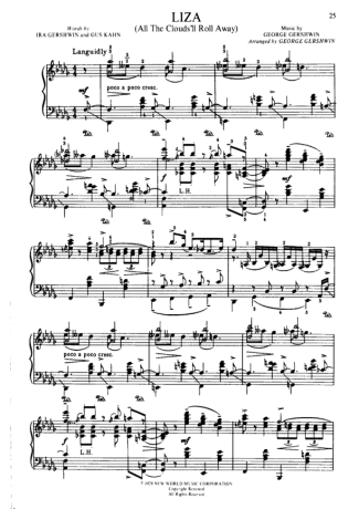 George Gershwin  score for Piano