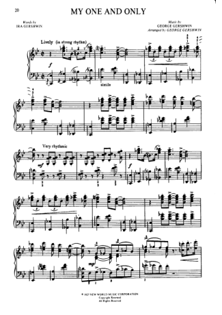 George Gershwin  score for Piano