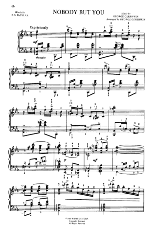 George Gershwin  score for Piano