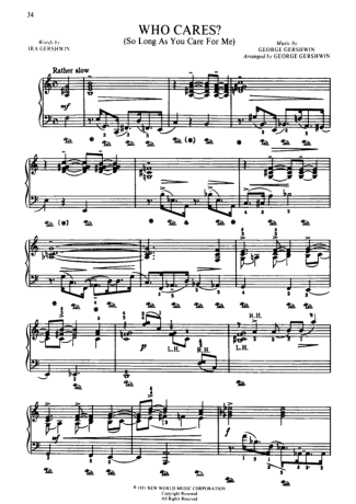 George Gershwin  score for Piano