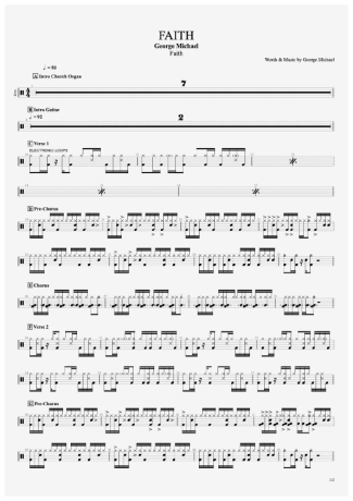George Michael  score for Drums