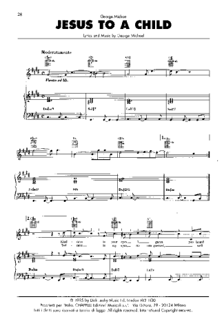 George Michael  score for Piano