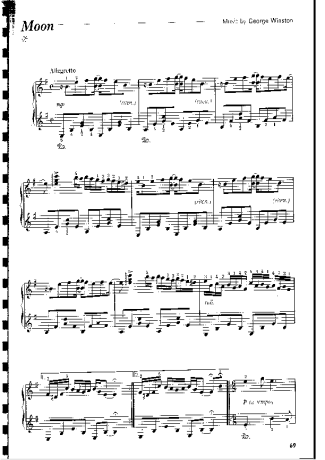 George Winston Moon score for Piano