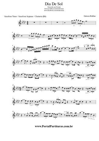 Gerson Rufino Dia De Sol score for Clarinet (Bb)