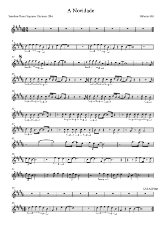 Gilberto Gil  score for Clarinet (Bb)