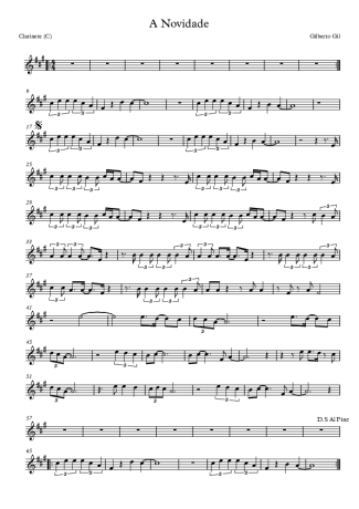 Gilberto Gil  score for Clarinet (C)