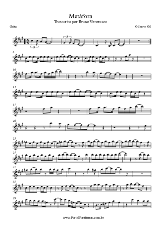 Gilberto Gil Metáfora score for Harmonica