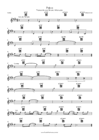 Gilberto Gil  score for Acoustic Guitar