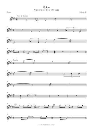 Gilberto Gil Palco score for Flute