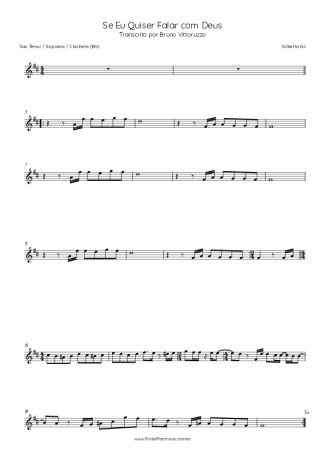 Gilberto Gil  score for Clarinet (Bb)