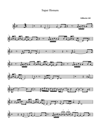 Gilberto Gil  score for Tenor Saxophone Soprano (Bb)