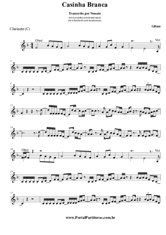 Gilson Casinha Branca score for Clarinet (C)
