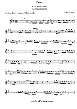 Gilson de Souza Poxa score for Tenor Saxophone Soprano (Bb)