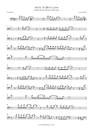 Gino Vannelli Hurts To Be In Love score for Trombone
