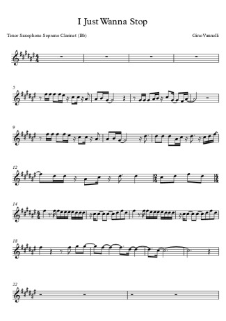 Gino Vannelli  score for Clarinet (Bb)