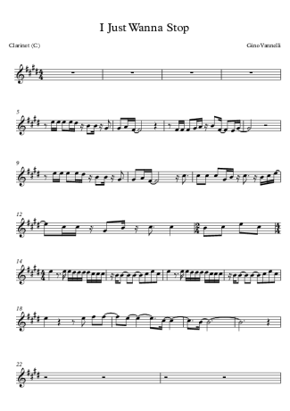 Gino Vannelli  score for Clarinet (C)