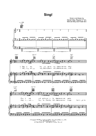 Glee Sing score for Piano