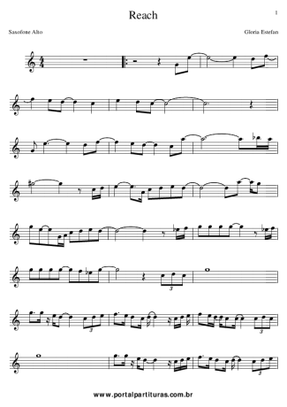 Gloria Estefan  score for Alto Saxophone