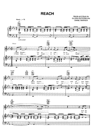 Gloria Estefan Reach score for Piano