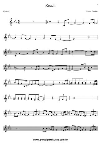Gloria Estefan Reach score for Violin