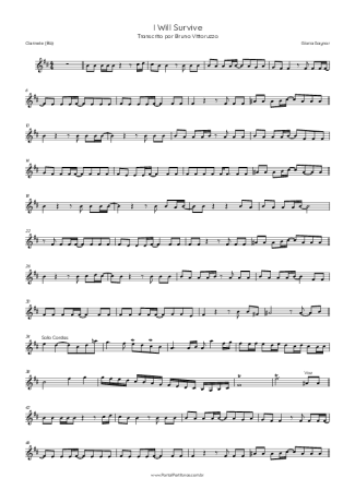 Score for Clarinet (Bb)