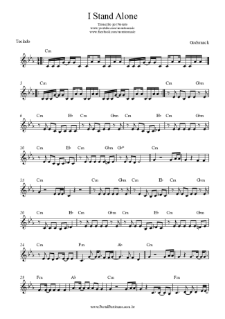 Godsmack I Stand Alone score for Keyboard