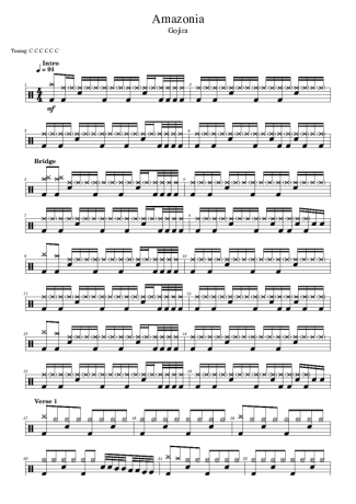 Score for Drums