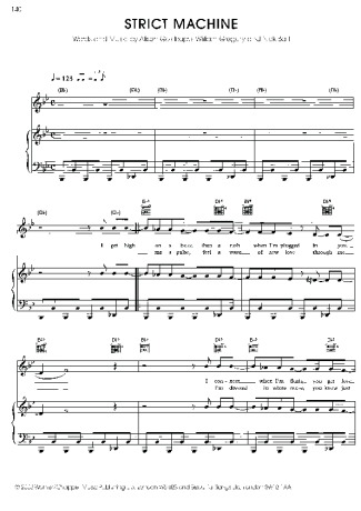 Goldfrapp Strict Machine score for Piano