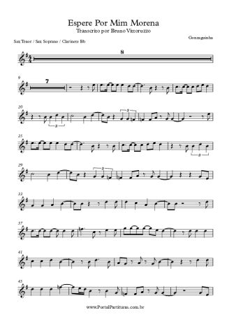 Gonzaguinha Espere Por Mim Morena score for Tenor Saxophone Soprano (Bb)