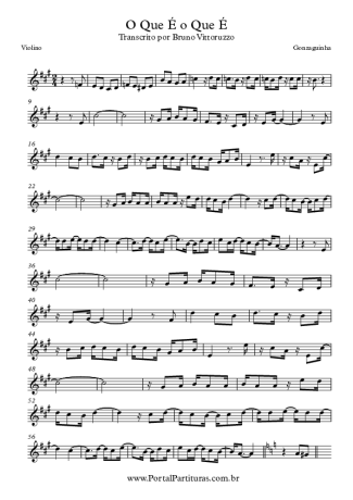 Gonzaguinha O Que é, o que é score for Violin