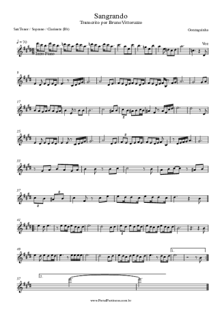 Gonzaguinha  score for Tenor Saxophone Soprano (Bb)