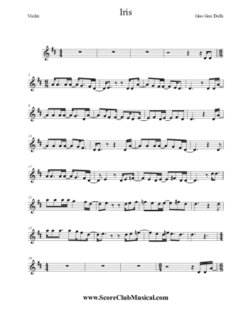 Goo Goo Dolls  score for Violin