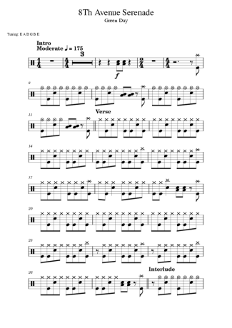 Score for Drums