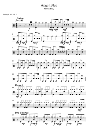 Score for Drums
