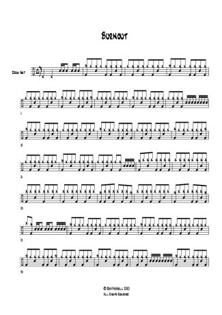 Green Day  score for Drums