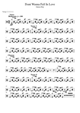 Score for Drums