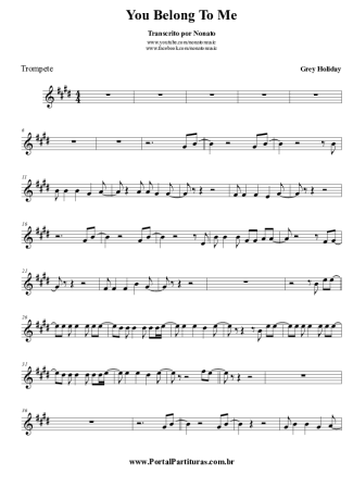 Grey Holiday You Belong To Me score for Trumpet