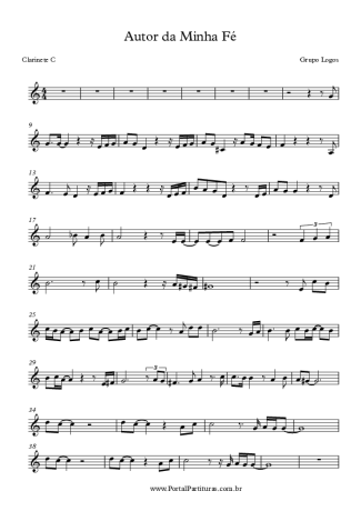 Grupo Logos Autor da Minha Fé score for Clarinet (C)