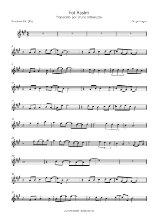Score for Alto Saxophone
