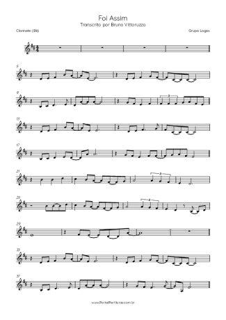 Score for Clarinet (Bb)
