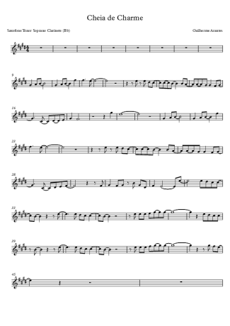 Guilherme Arantes Cheia De Charme score for Clarinet (Bb)