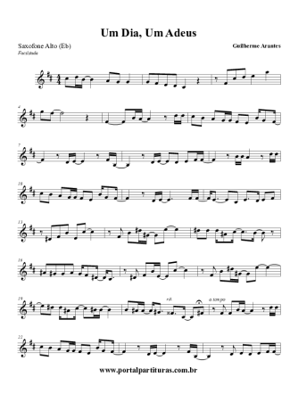 Fagner - Canteiros - Sheet Music For Alto Saxophone