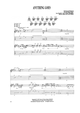 Guns N Roses  score for Guitar